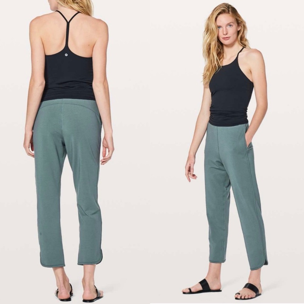 Lululemon Every Moment Pant Sea Steel Green Athleisure Comfy  Size 8‎